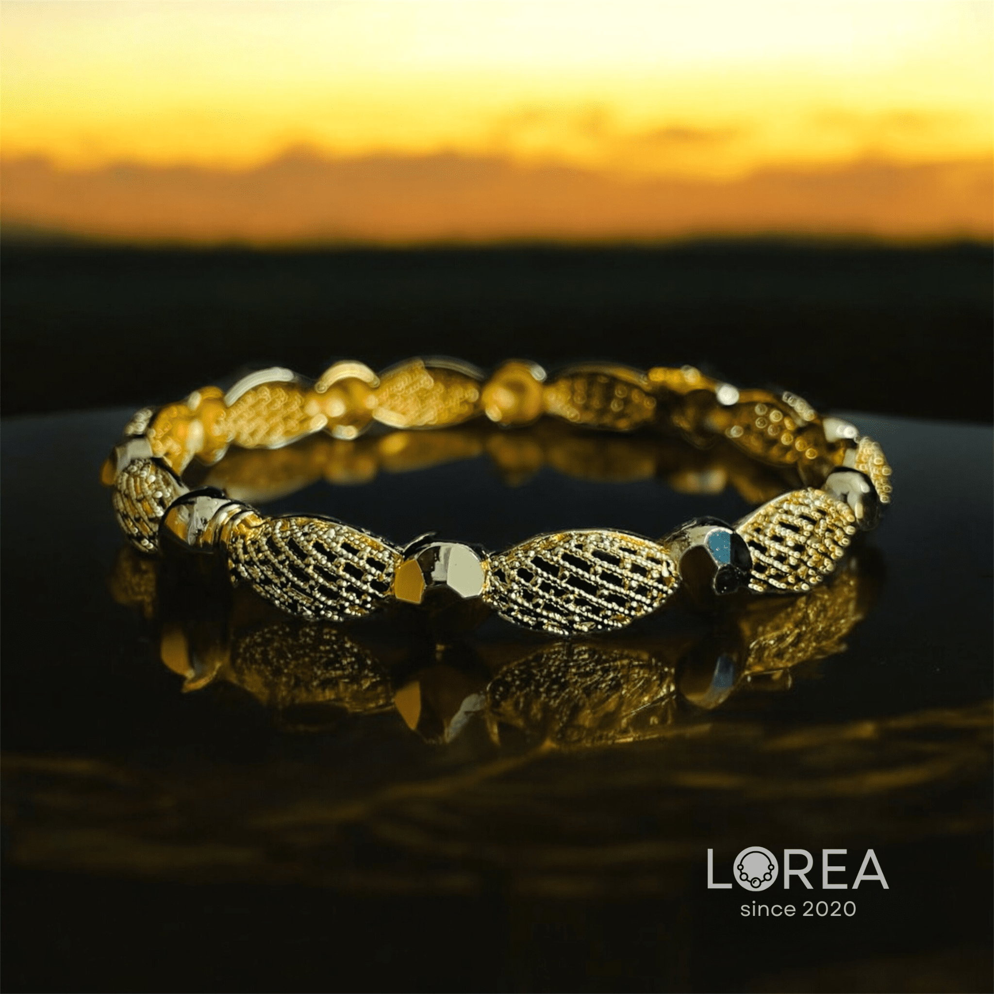Gold Plated Bangle Bracelet - Image 2