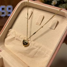Love Engraved Heart Shaped Pendant