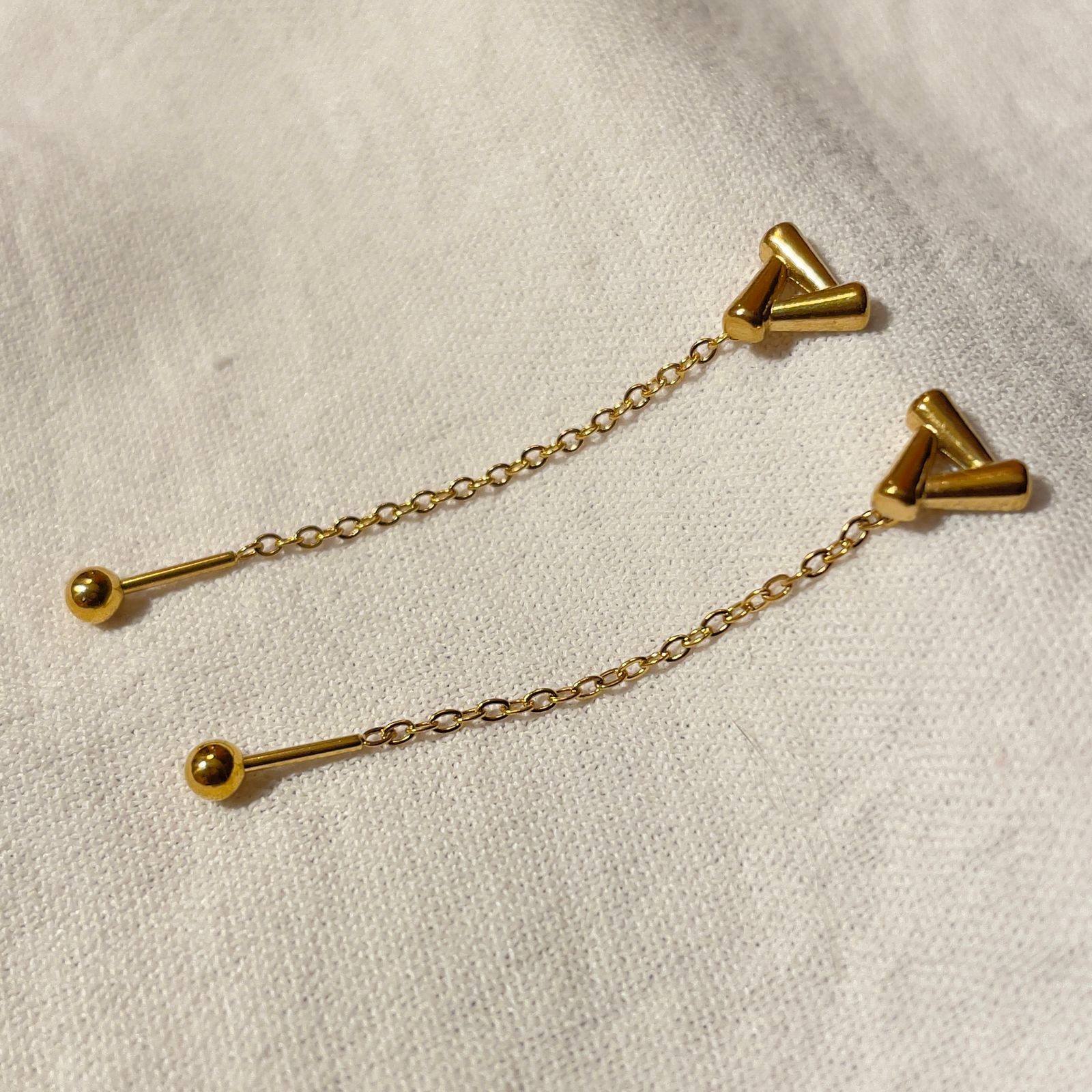 Triangle Long Chain Earring - Image 3