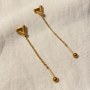 Triangle Long Chain Earring