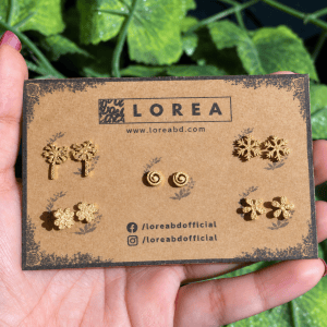 5 Pair Ear Studs Combo (New Glittery)