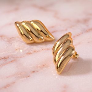 Stainless Steel Modern Simple Shell Design Earring